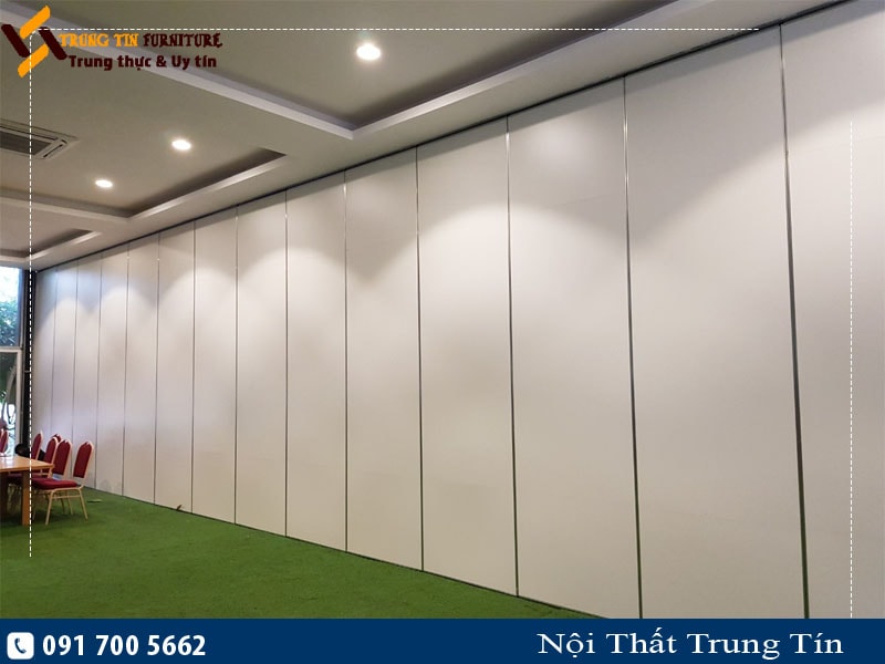 Thi công vách ngăn di động tại nhà hàng Thung lũng hoa Hồ Tây