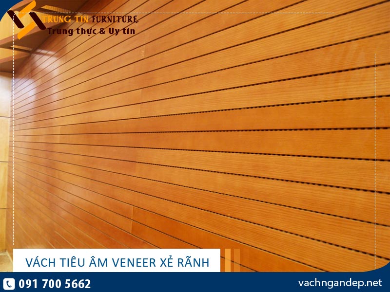 Vách ốp tiêu âm xẻ rãnh