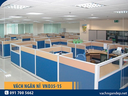 Vách ngăn khung nhôm bọc nỉ VND35-15