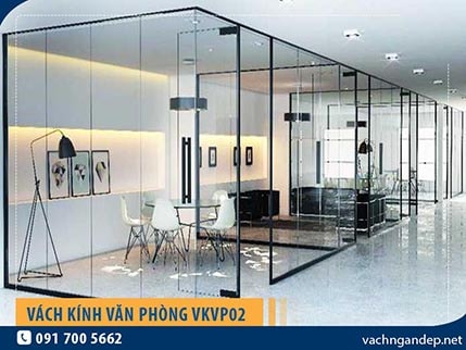 Vách kính văn phòng cường lực VKVP02