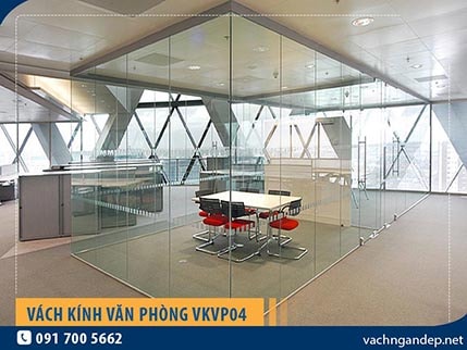 Vách kính văn phòng cường lực VKVP04