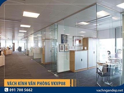 Vách kính văn phòng cường lực VKVP08