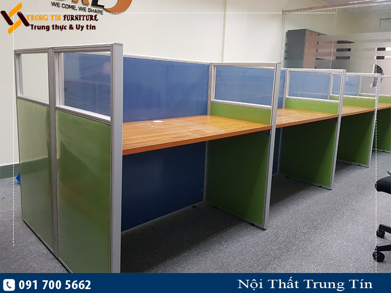 Vách ngăn văn phòng nỉ kính VND35-32