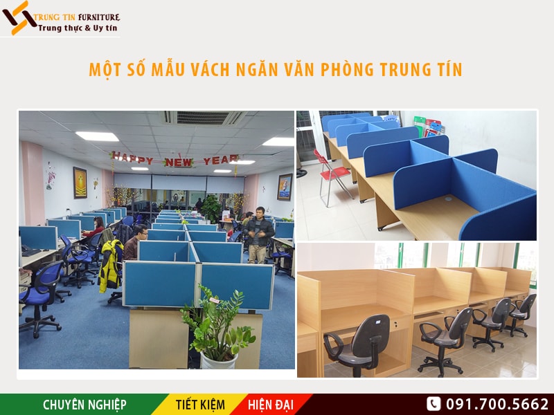 Mẫu vách ngăn văn phòng Trung Tín