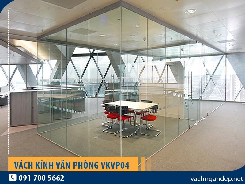 Vách kính văn phòng cường lực VKVP04 chịu lực, chống ồn