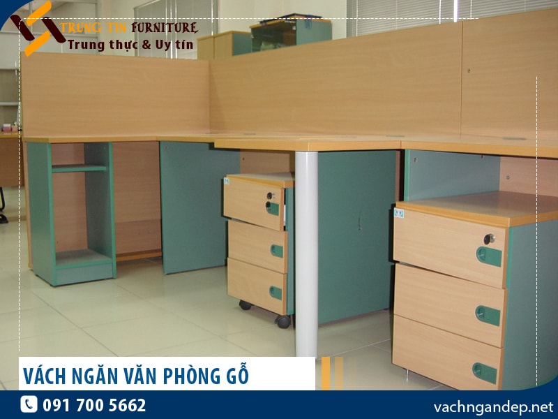 Vách ngăn văn phòng gỗ giá tốt