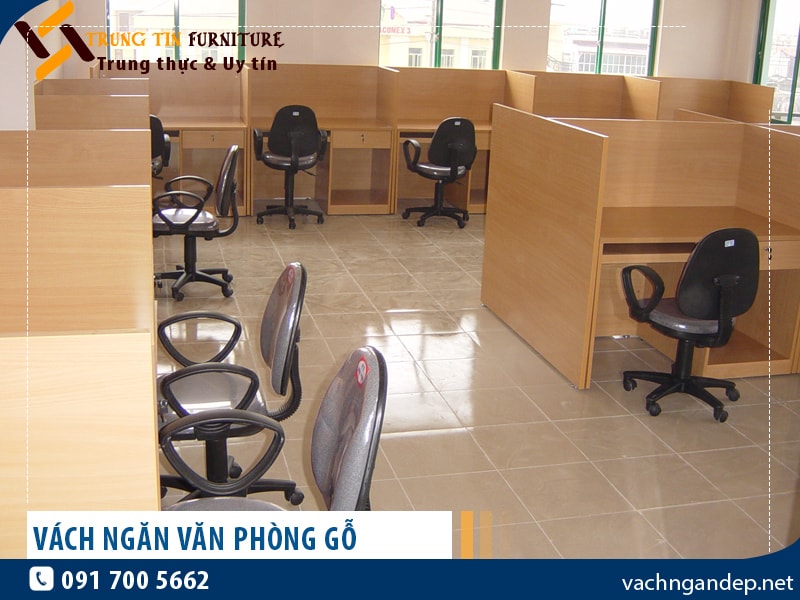 Vách ngăn văn phòng gỗ giá tốt