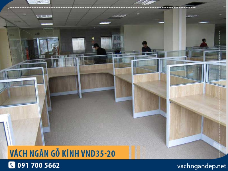 Vách ngăn gỗ kính VND35-20 giá tốt