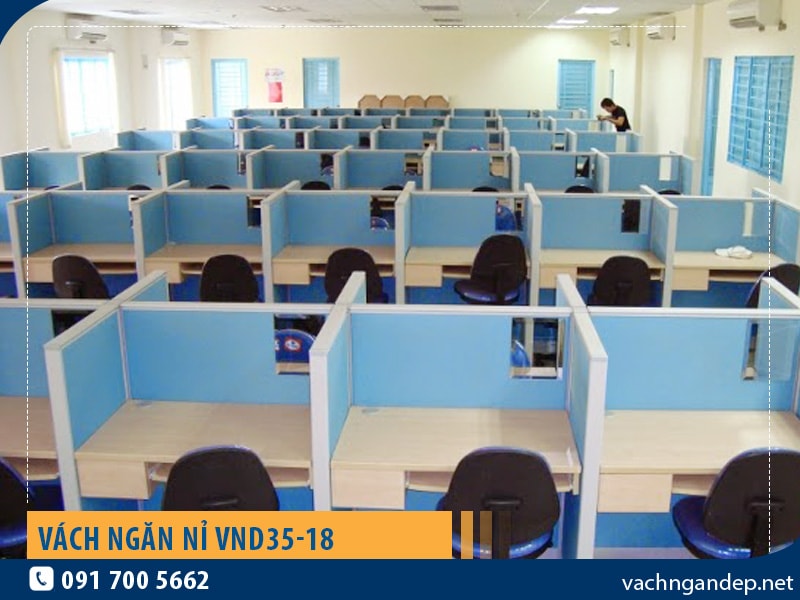 Vách ngăn văn phòng nỉ VND35-18